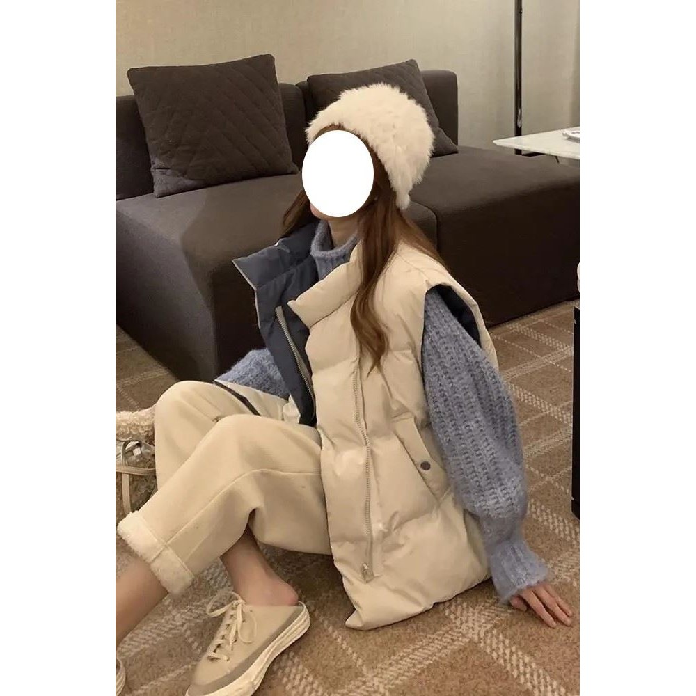 棉马甲女秋冬外穿棉服女2026新款韩版宽松加厚百搭坎肩马夹外套女