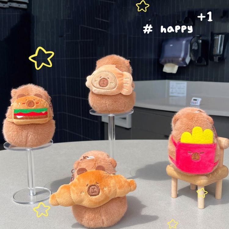 小水豚书包挂件美食汉堡薯条