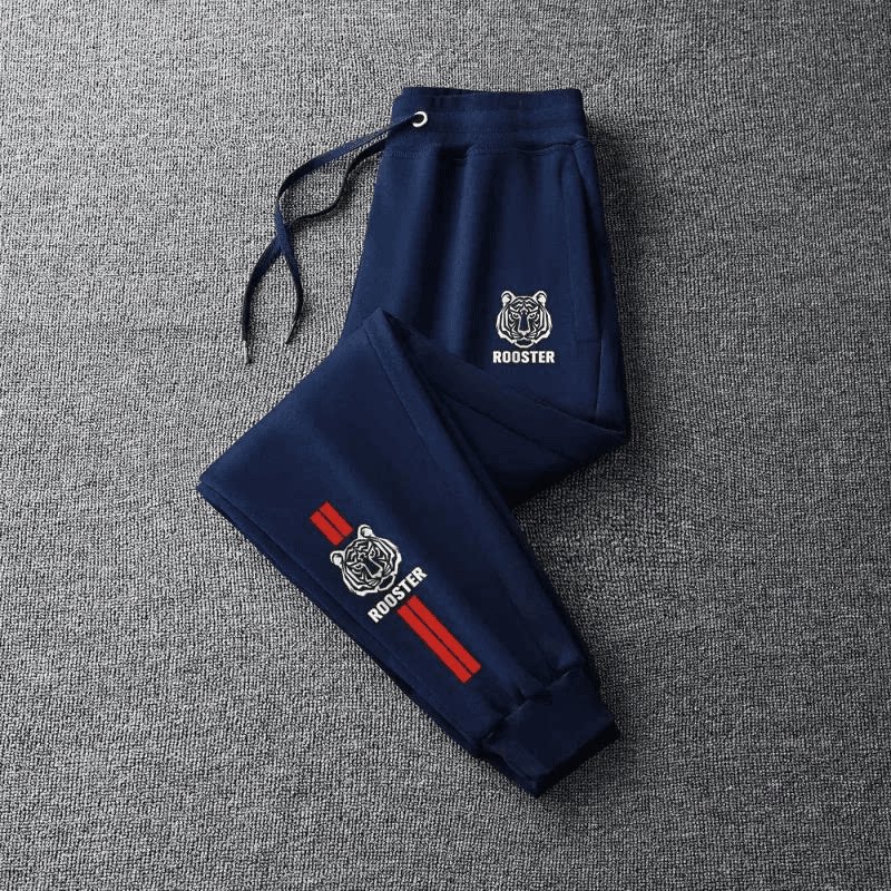 法国公鸡秋冬男士针织休闲裤大码宽松加厚运动裤棉卫裤小脚长裤子