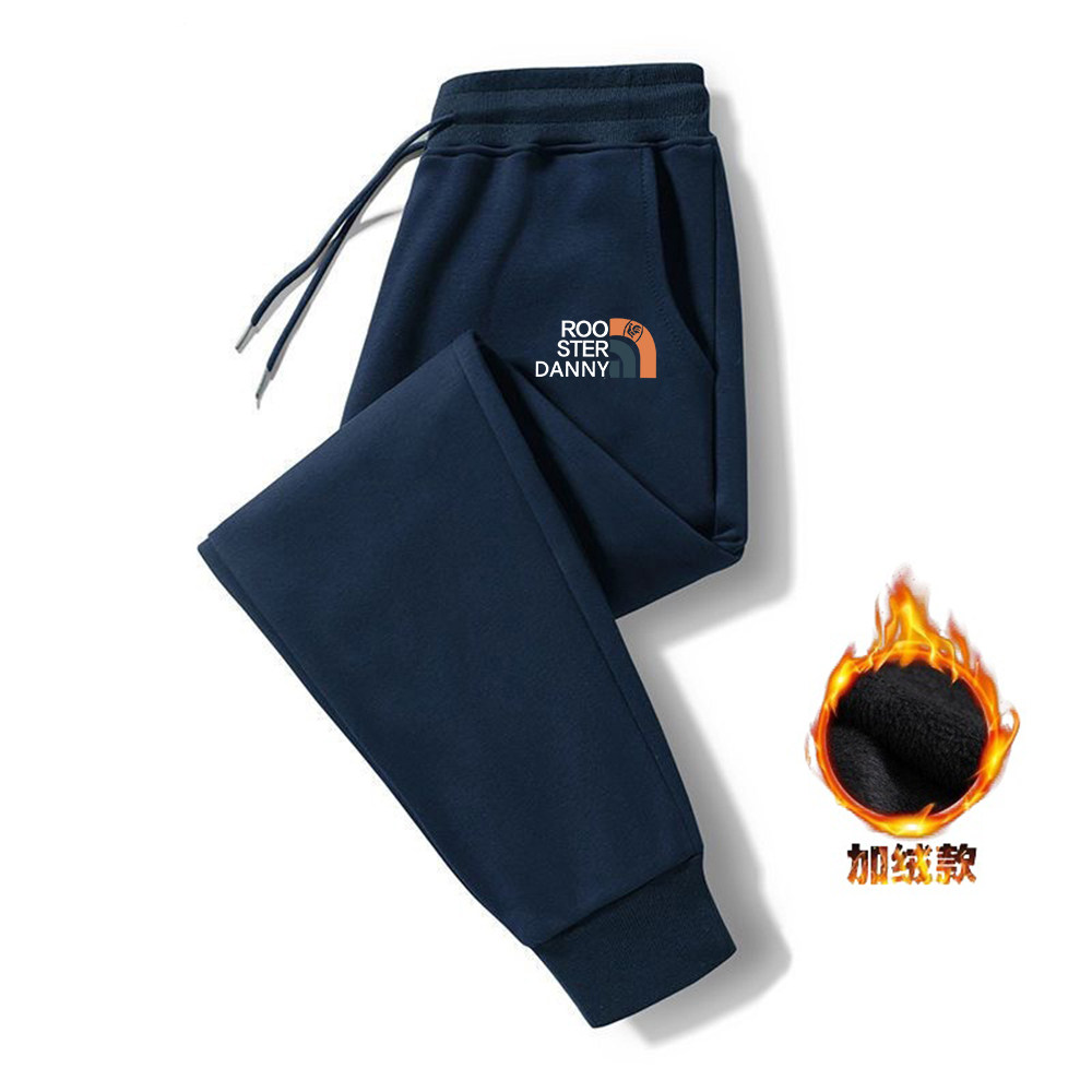 丹尼公鸡2024新款正品束脚长裤运动男士卫裤休闲裤大码加绒加厚款