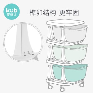 可优比儿童玩具架抽屉式储物柜子夹缝收纳置物架塑料卧室床头柜