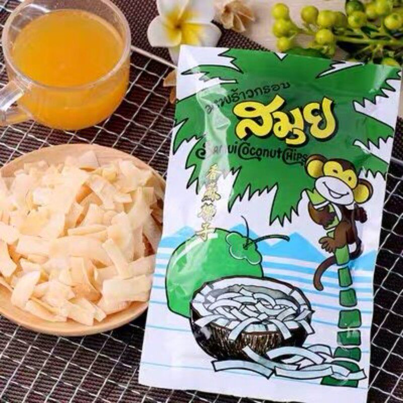 进口Samui泰国 干椰子片香烤椰片 苏梅 椰子干 可爱猴休