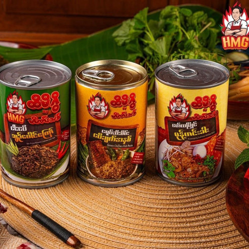 HMG麻辣鱼酱酸菜罐鱼汤粉罐缅甸口味辣椒酱红油佐料汤下饭酱即食