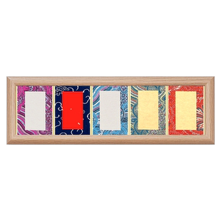 锦记大徽堂2025新款宋锦国风宣纸文创书法礼品手写毛笔书法摆台半熟硬卡片纸楮笺彩色混搭书法茶室装饰摆台画