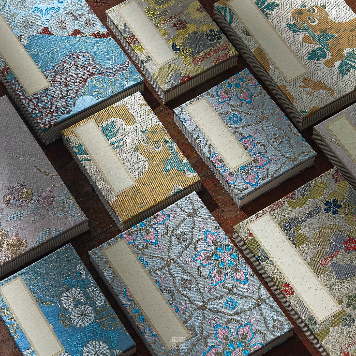 锦记大徽堂文创小清新锦布加厚复古熟宣纸空白宣纸册页通关文牒折页旅游打卡盖章集章纪念册定制