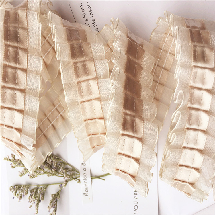 新品压皱缎带纱带花边鞋配件diy