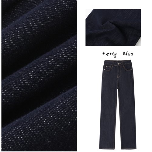 petty窄版复古丹宁蓝牛仔裤