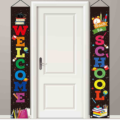 开学季欢迎返校Welcome back to school校园门幅教室墙壁装饰对联