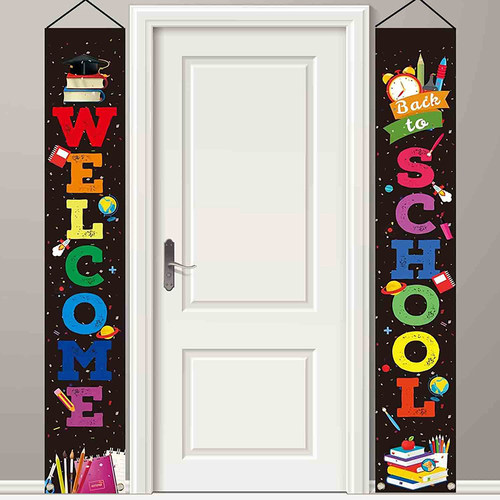 开学季欢迎返校Welcome back to school校园门幅教室墙壁装饰对联