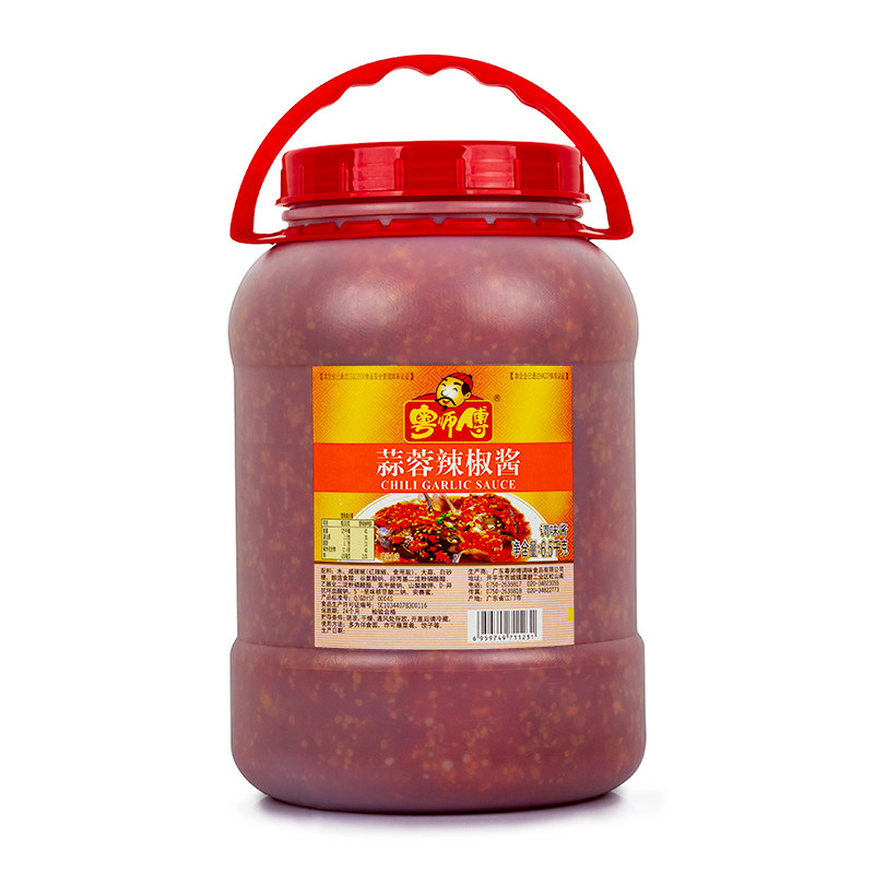 粤师傅蒜蓉辣椒酱6.5kg商用大桶装饭店餐饮烧烤火锅饺子拌面蘸酱