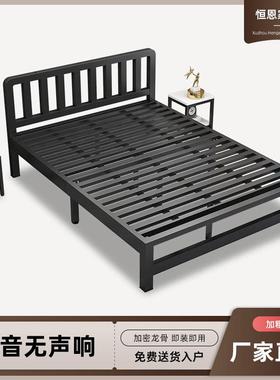 铁床现代简约单人1.5米加粗加厚儿童铁架床主卧1.8铁艺床双人床