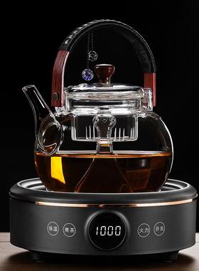 2024新款防爆高硼硅玻璃煮茶壶具电陶炉泡围炉煮茶器家用套装烧水