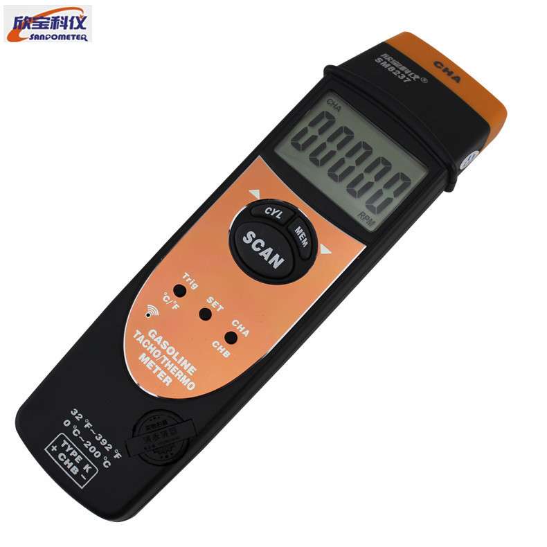 欣宝SM8237带存储记忆功能转速表非接触感应式汽油发动机转速计