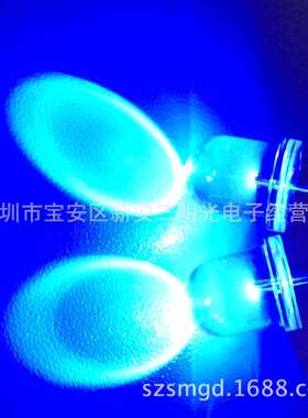 8mm蓝色高亮加电阻发光二极管F8加电阻蓝色led灯