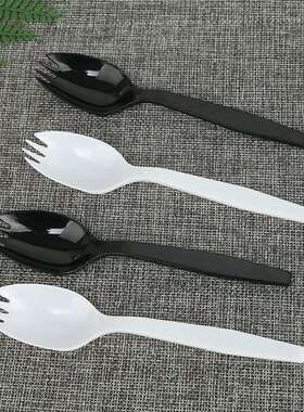 DSF1黑色/白色叉勺白色/黑色：总长13.5cm勺面宽3cm