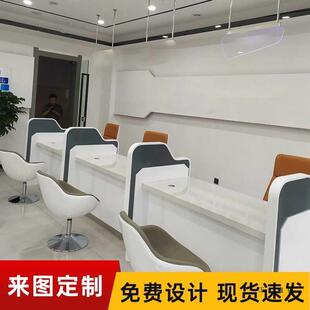 银行工位非现金柜台业务接待台金融公司签约台柜台式办公桌签约桌