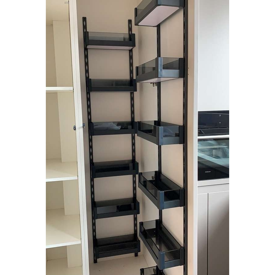 KBQ1极浅柜门板挂篮 厨房高柜柜门挂篮壁挂置物架 多层