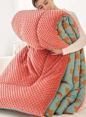 新款豆豆绒春秋被加厚冬被A类棉麻水洗四季家用宿舍保暖床品被子