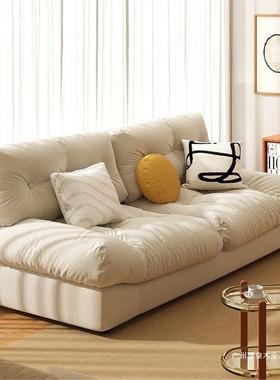 休闲轻奢懒人沙发小户型客厅家用云朵沙发简约现代布艺沙发奶油风