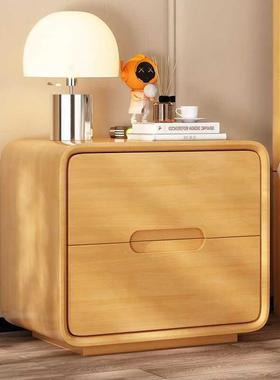 新中式实木床头柜简约现代家用卧室床边储物柜小户型免安装收纳柜