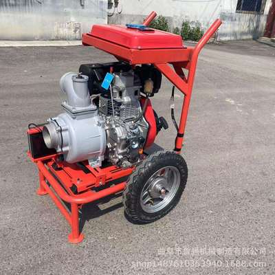 柴油机水泵鲁强玉柴6寸大油箱150立方自吸泵12HP柴油自吸泵水泵