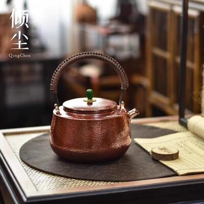 一张打纯手工紫铜壶北村款经典铜壶烧水壶煮茶壶煮水壶泡茶壶家用