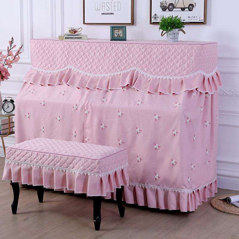 亚麻冰晶花钢琴罩钢琴套两件套