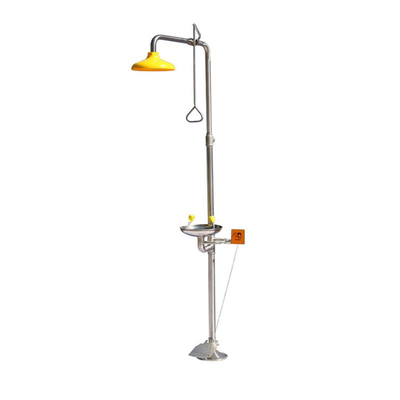 不锈钢紧急喷淋洗眼器复合式踏板不锈钢洗眼器