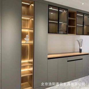 北京全屋复合门板多层储物衣柜一门到顶代简约露水河柜体门板
