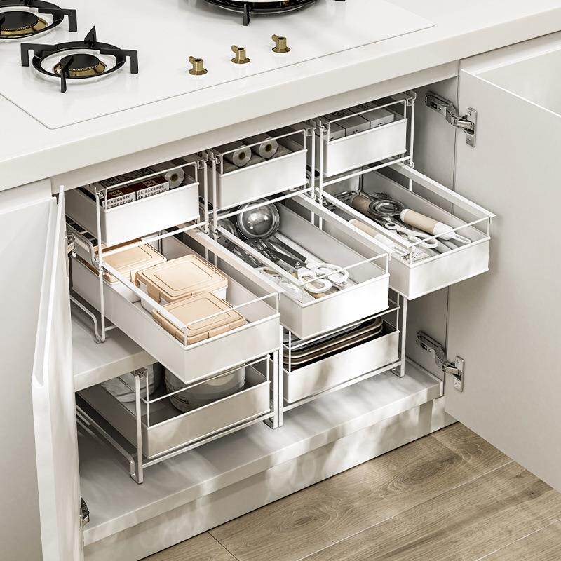 M3NO厨具工具抽拉架厨房家用抽屉式调料餐具筷子勺子收纳置
