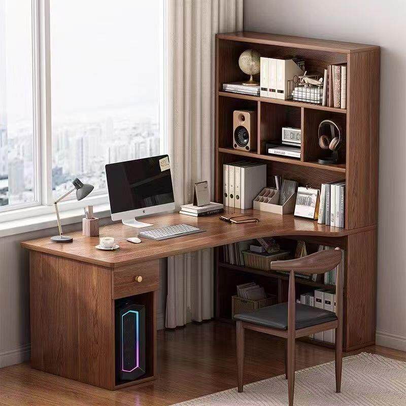转角电脑桌台式家用学生书桌书架一体桌卧室电竞桌拐角桌子办公桌
