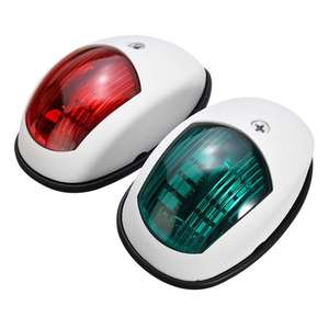 塑料橡胶白色左右航灯红绿一对警示灯船舶游艇轮船配件船用灯具件