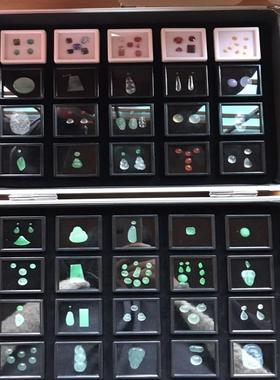 裸石裸钻盒子钻石样品展示收纳盒透明圆盒戒面文玩首饰展会带货箱