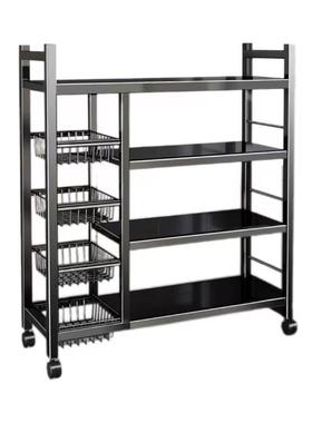 厨房置物架落地多层蔬菜家用多功能锅架微波炉储物架厨柜收纳架子