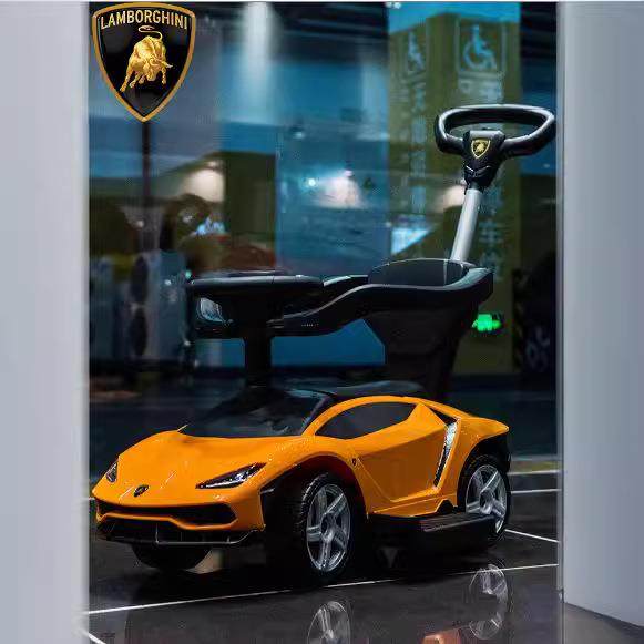 智乐堡3726儿童扭扭车宝宝滑行车1-3岁四轮带推杆推车