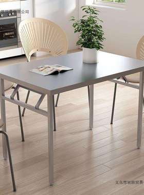 特厚不锈钢折叠桌家用夜市吃饭学习摆摊户外烧烤桌结饭店餐饮桌子