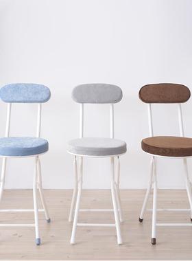 简易凳子靠背椅便携家用餐椅现代简约时尚创意圆凳椅子宿舍椅子