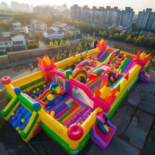 商业充气淘气堡彩色主题公园欢乐游乐艺术游乐场游乐城滑梯