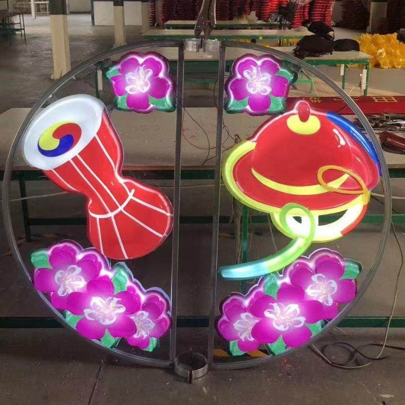 生产市政太阳能路灯造型路灯LED花卉异形吸塑广告灯箱定制