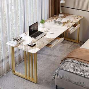 岩板长条桌靠墙窄书桌40cm宽双人阳台窄条桌床边工作台办公电脑桌