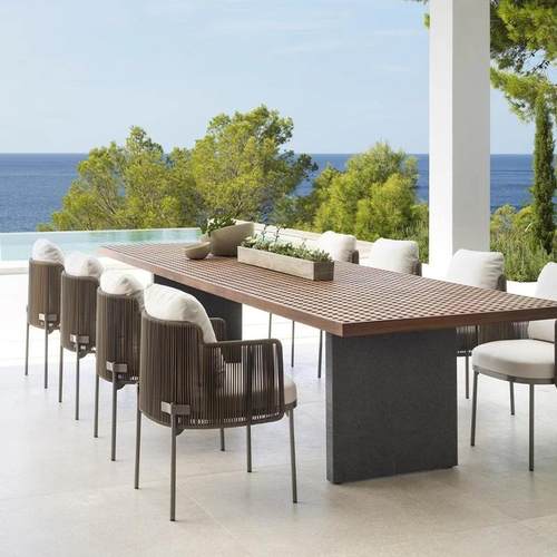 户外藤椅组合庭院别墅样板间露天花园餐桌椅办公休息室休闲家具