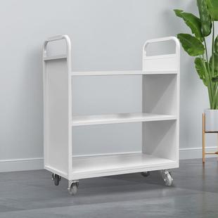 学校图书馆静音钢制三3层平板书车图书室书车工厂招投标