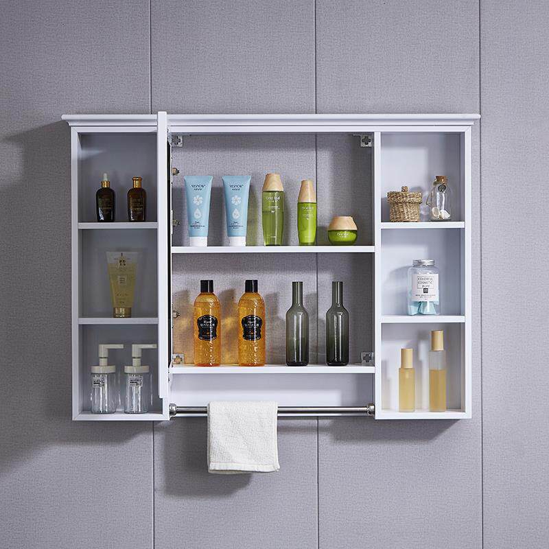 4I卫生间防水储物收纳柜浴室镜柜挂墙式镜箱洗手间带置物架梳妆镜