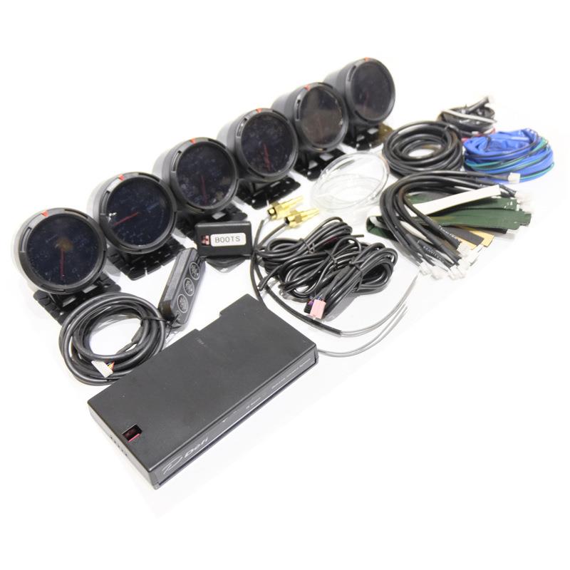 汽车改装赛车15彩仪表涡轮/电压/水温/油压/油温/转速控制盒套装