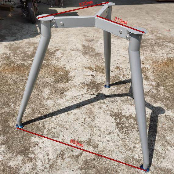 洽谈台小会议锥管三脚架餐桌脚简约台架圆桌架三叉腿脚架