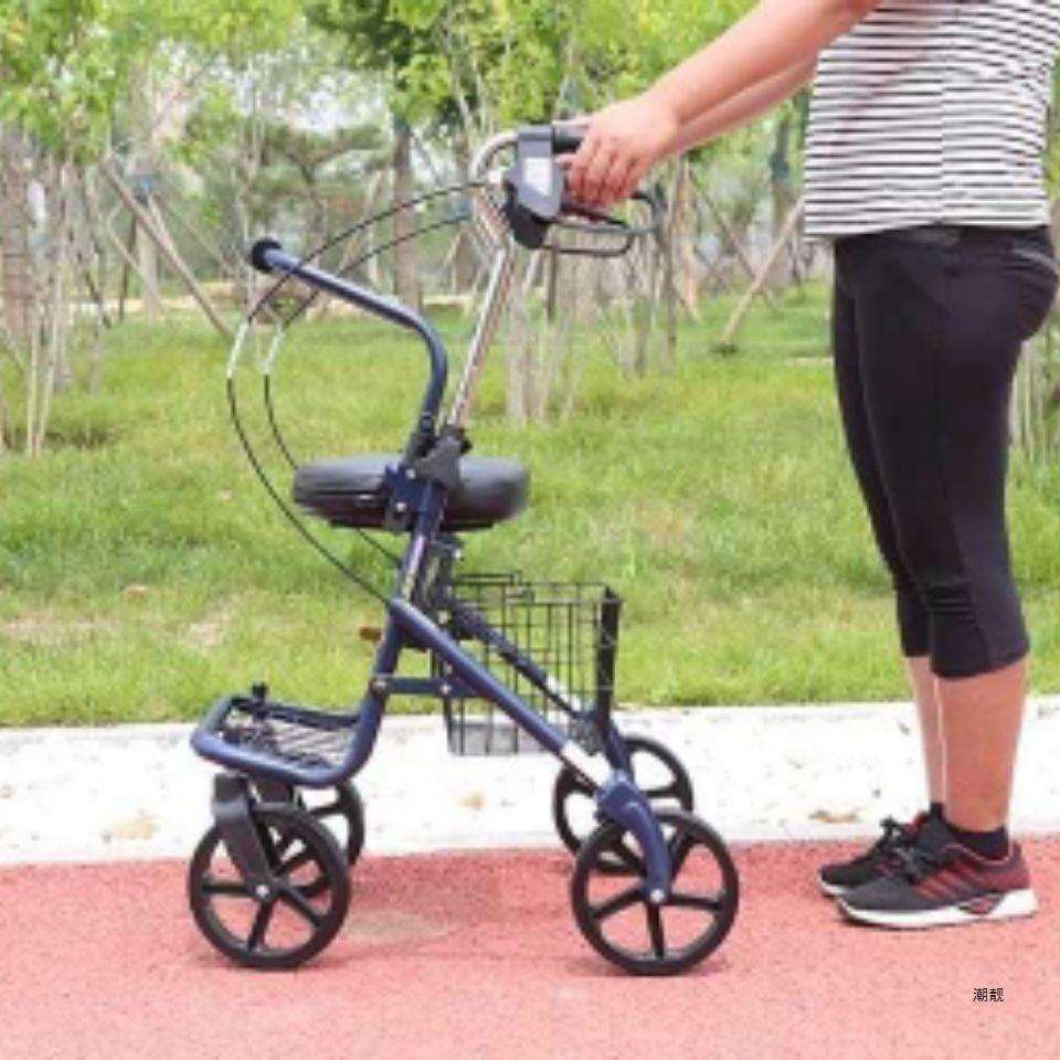 老年折叠便携购物车老人手推车小拉车买菜四轮可坐助行代步车新品