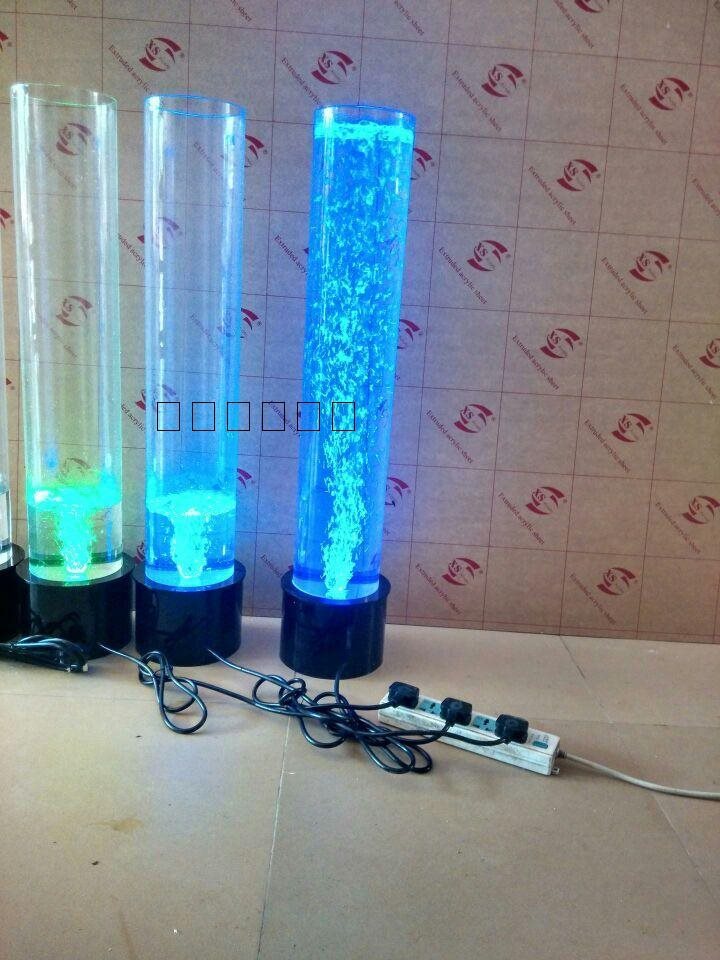 七彩水舞气泡水柱落地灯