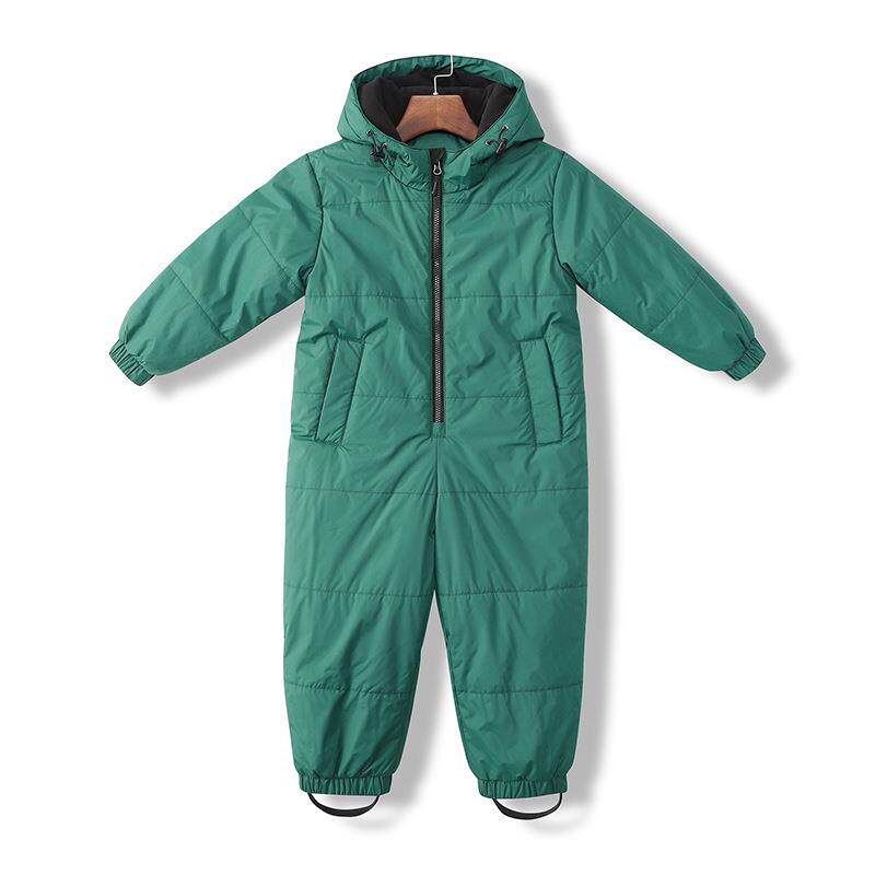 儿童户外连体服防风防水保暖耐磨行棉滑雪连体衣