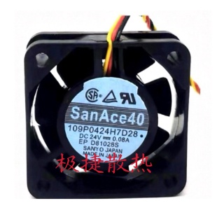 全新正品三洋 SanAce40 109P0424H7D28 24V 0.08A 4015变频器风扇