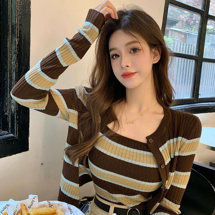 港味风格毛衣两件套吊带